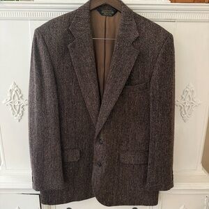 Vintage Johnathon Carroll Handwoven
100% Wool Scottish Tweed Jacket Blazer